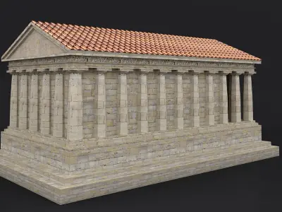 Greek Doric Temple Low-poly 3D model