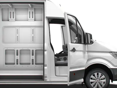 VW Crafter Van LWBM SHR HQInterior 2025 3D model
