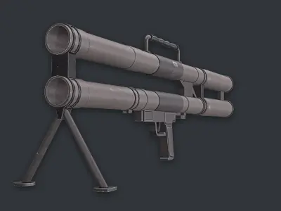 Rocket Launcher Game Ready 12 Low-poly 3D model