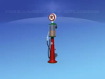 1920s era Texaco Gas Pump 3D model