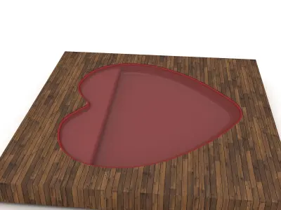 3D jakuzi model hearth model Low-poly 3D model