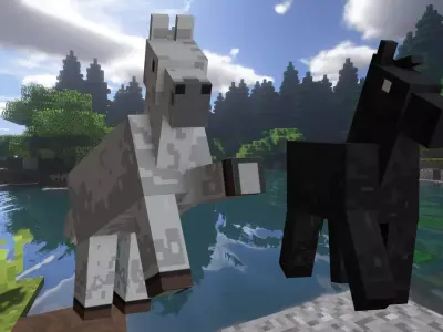 Minecraft Horse Low-poly 3D model