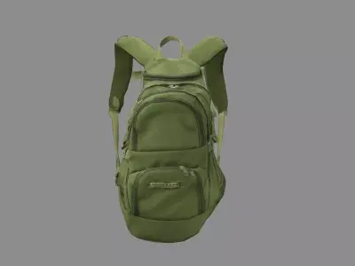 Backpack Camping Handle bag 07 Low-Poly 3D Model 3D model
