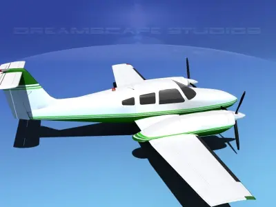 Piper PA-44-180T Turbo Seminole V08 3D model