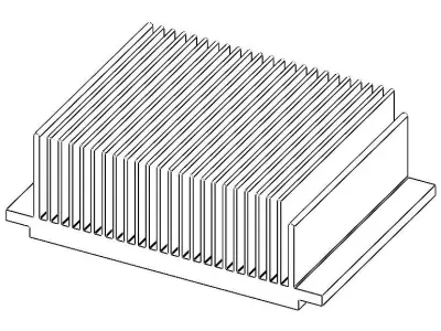 Aluminum Extruded Heat Sink MOD AL-06hs Low-poly 3D model