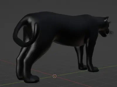 Black Panther Free low-poly 3D model
