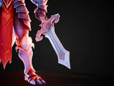 Stylized Sword - Dragonsoul Edge Solarynd - Game Ready 3D model