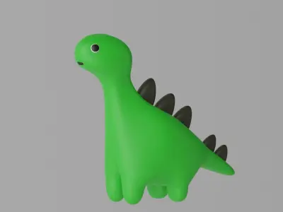 Cartoon Cute Dinosaur Toy 3D model