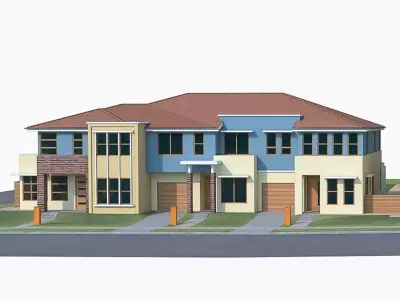 Townhouse 01 Low-poly 3D model