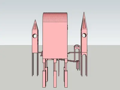 Temple 2 - The Wind Temple Low-poly 3D model