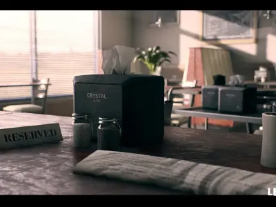 Coffee Shop Environment Free low-poly 3D model