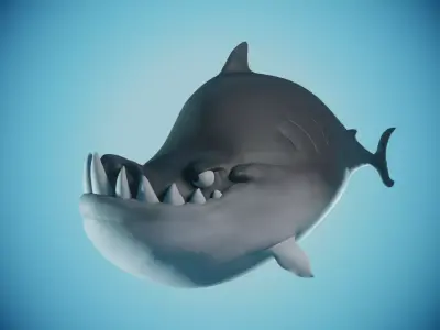 Shark - Cartoon Styled  3D model