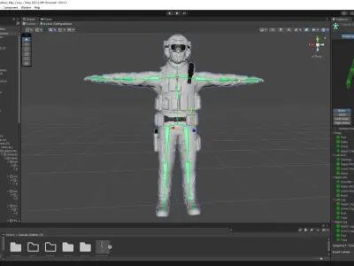 Casual Soldier 18 Low-poly 3D model