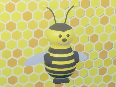 Bee toy Free 3D model