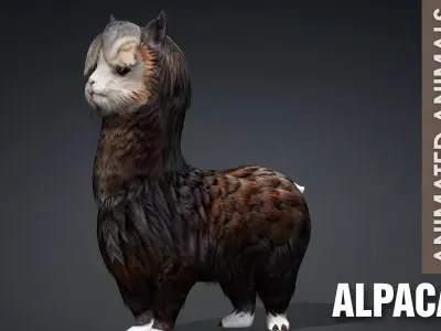 Alpaca A3 Free low-poly 3D model