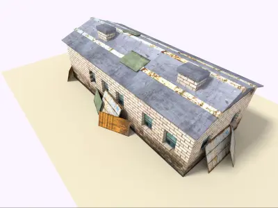 indusrtial building Free low-poly 3D model