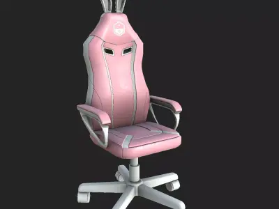 Pink Bunny Gaming Chair Low-poly 3D model purchase