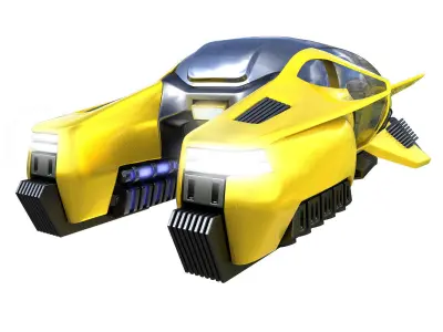 Hover taxi vray 3d model 3D model