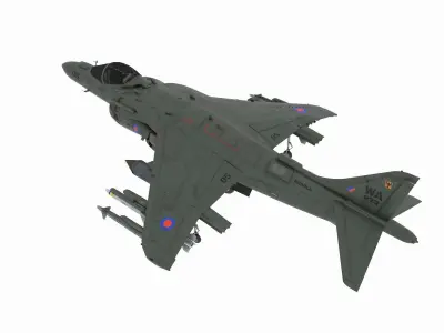 Aircraft01 british fighter jet - british fighter jet 3D model