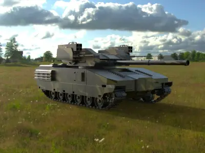 the big tank Low-poly 3D model