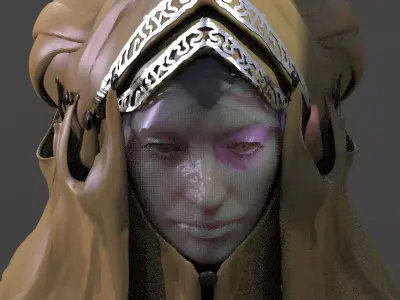 Desert Alien Headdress  3D model