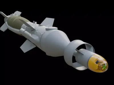 GBU-49 Enhanced Paveway II smart bomb Low-poly 3D model