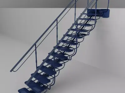 Sci Fi Stairs V1 3D model