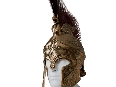 Roman Spartan Soldier Armor And Weapons Set Low-poly 3D model