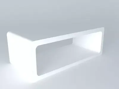 White table 70's style Free 3D model