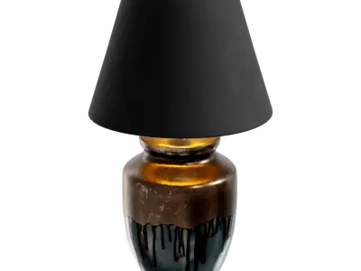 Eno Ceramic Skaro Golden Petrol Shade Lamp Model, Brown 