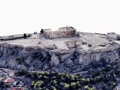 Acropolis of Athens - Parthenon Low-poly 3D model