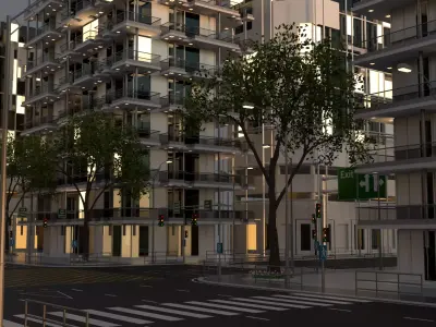 City Intersection 103 3D model