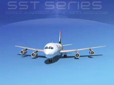 Boeing 707-320 SS Air Seychelles 3D model