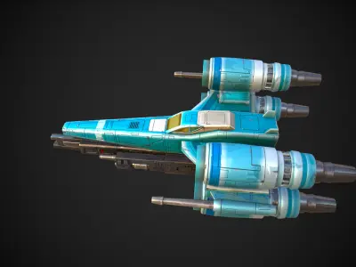 Stylized Space Craft  Low-poly 3D model