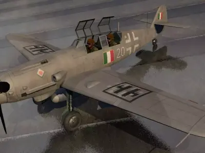 Messerschmitt Bf-109 G-12 3D model