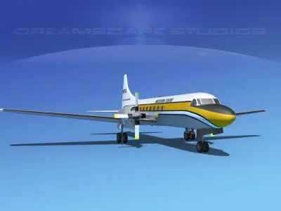 Convair CV-580 Western Tours 3D model