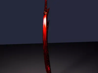 Stylized Blood Sword Low-poly 3D model