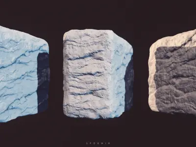 3D Cliff Rock Model - PBR Optimized Low-poly 3D model