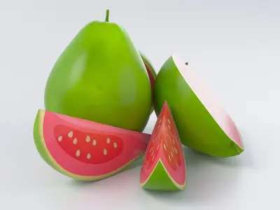 Cartoon Guava 3D model