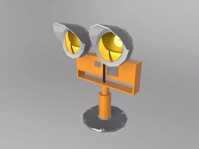 Elevated Runway Guard Light Model Free 3D model