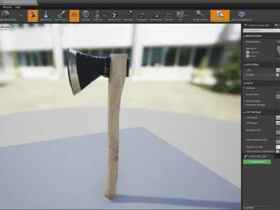 Game Ready Basic Axe Free low-poly 3D model