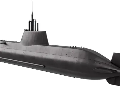 Type 214  Submarine 3D model