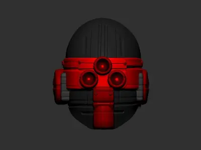 helmet high poly sculpt 3d printable ver 7 3D model 3D model 220