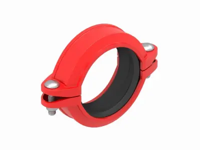 Grooved Rigid Coupling Low-poly 3D model