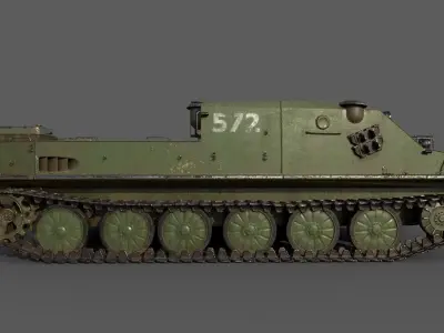 BTR-50 british armoured tank 3D model