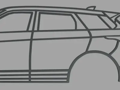 Range Rover Evoque Wall Silhouette 3D print model