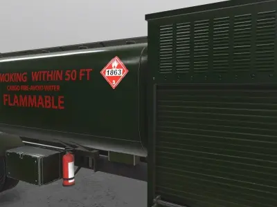  Refueler Green International 7400 Low-poly 3D model