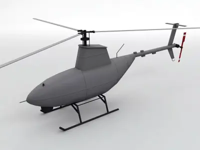  Firescout UAV Unmanned Helicopter Low-poly 3D model