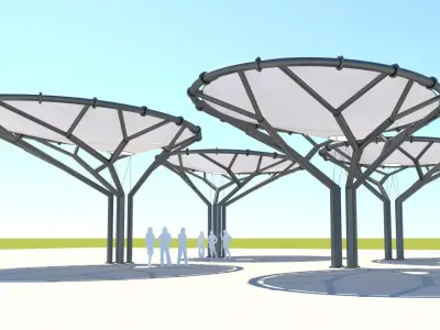 Tensile Membrane Structure 3D model