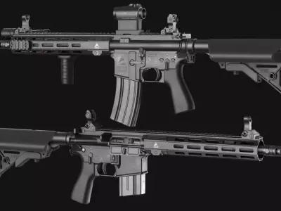 FERFRANS SOAR CQB MLOK - AR-15 Pack - Game Asset Low-poly 3D model